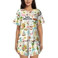 thumbnail image 1 of Lsque Hello Summer Women's Short-Sleeved Pajama Set - 2 Piece Soft and Lightweight Sleepwear Set-4X-Large, 1 of 9