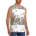 thumbnail image 1 of Lsque Herbs and Wildflowers Print Men's Cotton Blend Sleeveless Muscle Shirts (S-3XL)- Moisture Wicking, Odor Protection, UPF 30+,3X-Large, 1 of 8