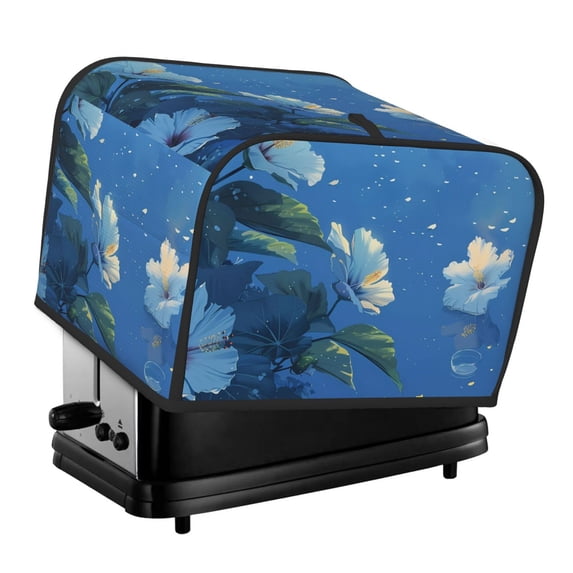 Lsque Hibiscus Flowers Calm Water Print 4 Slice Toaster Cover , Kitchen Appliance Dustproof Protector , Toaster Protector Dustproof Kitchen Appliance Cover