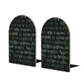 thumbnail image 1 of Lsque Hieroglyphic Symbols Printed Wood Bookends,Non-Skid Bookend for Shelves,Heavy Duty Support Bookends,Non-Slip Foam Pads for Office, Home, and Library,1 Pair, 1 of 8