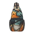 thumbnail image 1 of Lsque Hip-Hop Duck Pattern Cross Chest Bag Diagonally – Premium Durable Front Chest Sling with Adjustable Padded Strap, High-Capacity Storage, 1 of 8