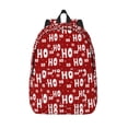 thumbnail image 1 of Lsque Ho-Ho-Ho Pattern Canvas Daypack, Durable Backpack, High-quality Versatile Backpack,Vintage Compact Backpack-Small, 1 of 6