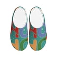 thumbnail image 1 of Lsque Ho Ho Ho Pattern Womens Comfort Cotton on Scuff With Memory Foam and Anti-skid Sole Slipper-42/43, 1 of 7
