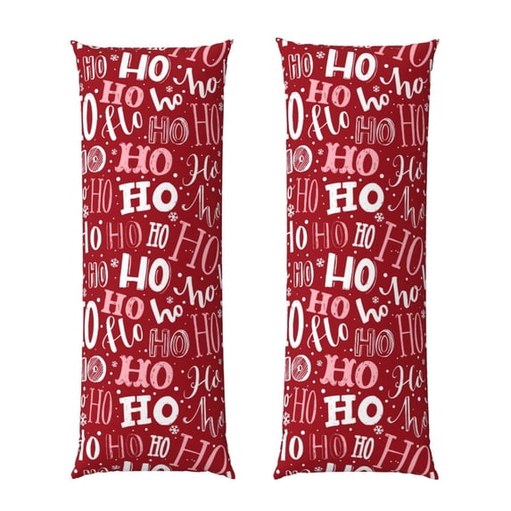 Lsque Ho Pattern Funny Christmas Body Pillow Case Cover,Ultra-Soft Microfiber Bed Pillow Cases 20x54 inches,Elegant Bedding,Breathable Durable Pillow Cover with Envelope Closure