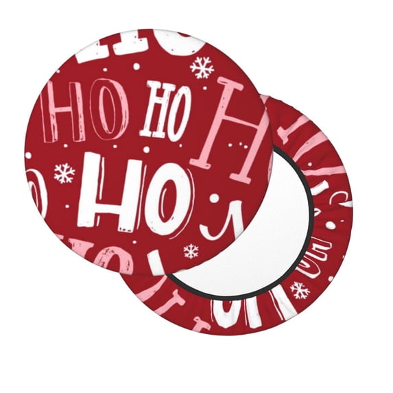 Lsque Ho Pattern Funny Christmas Round Bar chair cushion covers Velvet Fabric Premium Comfort Protects from Scratches and Stains for 14-17 Inch Chair- 13 inch