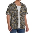 thumbnail image 1 of Lsque Hockey1 print Men's Cuban Collar Short Sleeve Shirt Summer Beachwear Casual Button Down Fashionable Vacation Leisure Shirt-3X-Large, 1 of 7