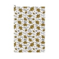 thumbnail image 1 of Lsque Hohey Bee Golden2 Premium Golf Towel - Ultra Absorbent and Quick Drying Microfiber Towel with Carabiner - Gift for Men -24" X 16", 1 of 8