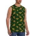 thumbnail image 1 of Lsque Hohey Bee Print Men's Cotton Blend Sleeveless Muscle Shirts (S-3XL)- Moisture Wicking, Odor Protection, UPF 30+,3X-Large, 1 of 8