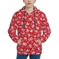 thumbnail image 1 of Lsque Hohoho3 Patten Youth Hoodie Sweatshirt Pullover with Kangaroo Pocket Boys and Girls Hoodie Warm Hoodie for Kids-Medium, 1 of 6
