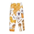 thumbnail image 1 of Lsque Honey Bee Set Print Women's Pajama Pants, Lounge Pant - Comfortable Home Wear,Elastic Waistband, Stylish Design-Large, 1 of 9