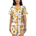 thumbnail image 1 of Lsque Honey Bee Set Women's Short-Sleeved Pajama Set - 2 Piece Soft and Lightweight Sleepwear Set-XX-Large, 1 of 9