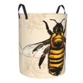 thumbnail image 1 of Lsque Honey Bee pattern Laundry Hamper Basket, Tall Woven Rope Hamper Basket for Clothes, Lightweight Storage Basket, Collapsible Waterproof-Medium, 1 of 8