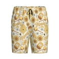 thumbnail image 1 of Lsque Honey Honeycomb Mens Sleep Pajama Shorts,Short Pajama Pants, Cotton Ultra-Soft Knit-XX-Large, 1 of 9