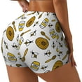 thumbnail image 1 of Lsque Honey Pattern High Waisted Biker Shorts for Women-Tummy Control Fitness Athletic Workout Running Yoga Gym Shorts,Moisture-Wicking-Small, 1 of 9
