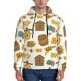 thumbnail image 1 of Lsque Honeycomb And Honey Pattern Casual Men's Hoodie,Hooded Sweatshirt with Kangaroo Pocket,Pullover Hoodie-Medium, 1 of 7