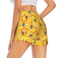 thumbnail image 1 of Lsque Honeycombs Printed Women's Running Shorts with Liner Pockets,Elastic Quick Dry Workout Athletic Gym Yoga Shorts,Womens High Waist Shorts-, 1 of 9
