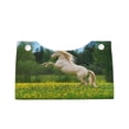 thumbnail image 1 of Lsque Horse Rearing Up In The Field Printed Long Tissue Box Cover Holder, Facial Paper Organizer Dispenser,Triangle with Bottom Belt, PVC Leather Decorative Organizer, 1 of 9