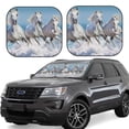 thumbnail image 1 of Lsque Horses Running Through The Water 2 PCS Windshield Sun Shade | CarFoldable Window Covers | Car Accessories Reflect UV for Universal Cars SUV Truck | Medium, 1 of 7