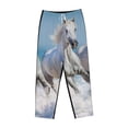 thumbnail image 1 of Lsque Horses Running Through The Water Print Women's Pajama Pants, Lounge Pant - Comfortable Home Wear,Elastic Waistband, Stylish Design-Medium, 1 of 9