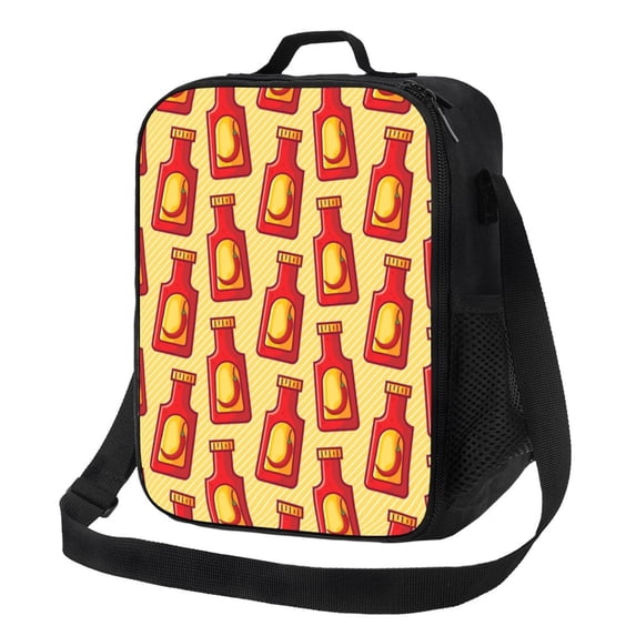 Lsque Hot Chili Lunch Bag Lunch Box for Women Men Reusable Insulated Lunch Tote Bag,Leakproof Thermal Cooler Sack Food Handbags Case High Capacity