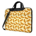 thumbnail image 1 of Lsque Hot Dog 3 Pattern Laptop Bag – Portable & Slim Single-Shoulder Computer Case with Adjustable Strap, Protective, Lightweight for 13”/14”/15.6” Laptops, 1 of 8
