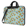 thumbnail image 1 of Lsque Hot Dog Pizza Pattern Laptop Bag – Portable & Slim Single-Shoulder Computer Case with Adjustable Strap, Protective, Lightweight for 13”/14”/15.6” Laptops, 1 of 8
