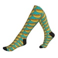 thumbnail image 1 of Lsque Hot Dogs 8 Pattern Sport Compression Socks for Men & Women 15-20 mmHg Knee High Nurse Pregnant Running Medical and Travel Athletic, 1 of 6