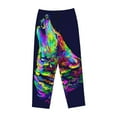 thumbnail image 1 of Lsque Howling Wolf Print Women's Pajama Pants, Lounge Pant - Comfortable Home Wear,Elastic Waistband, Stylish Design-Large, 1 of 9