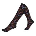 thumbnail image 1 of Lsque Humming Bird And Tropical Flowers Pattern Sport Compression Socks for Men & Women 15-20 mmHg Knee High Nurse Pregnant Running Medical and Travel Athletic, 1 of 6