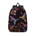 thumbnail image 1 of Lsque Humming Bird Pattern Canvas Daypack, Durable Backpack, High-quality Versatile Backpack,Vintage Compact Backpack-Small, 1 of 6