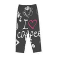 thumbnail image 1 of Lsque I Love Coffee Print Women's Pajama Pants, Lounge Pant - Comfortable Home Wear,Elastic Waistband, Stylish Design-Small, 1 of 9