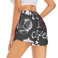 thumbnail image 1 of Lsque I Love Coffee Printed Women's Running Shorts with Liner Pockets,Elastic Quick Dry Workout Athletic Gym Yoga Shorts,Womens High Waist Shorts-, 1 of 9