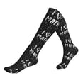 thumbnail image 1 of Lsque I love Math Pattern Sport Compression Socks for Men & Women 15-20 mmHg Knee High Nurse Pregnant Running Medical and Travel Athletic, 1 of 6