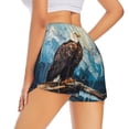 thumbnail image 1 of Lsque Iceberg Bald Eagle Printed Women's Running Shorts with Liner Pockets,Elastic Quick Dry Workout Athletic Gym Yoga Shorts,Womens High Waist Shorts-X-Large, 1 of 9