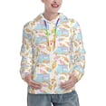 thumbnail image 1 of Lsque Icecream Truck Pattern Casual Women's Hoodie,Hooded Sweatshirt with Kangaroo Pocket,Pullover Hoodie with Eye-catching Drawstrings-Small, 1 of 7