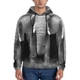 thumbnail image 1 of Lsque Indian Elephant Pattern Casual Men's Hoodie,Hooded Sweatshirt with Kangaroo Pocket,Pullover Hoodie-3X-Large, 1 of 7