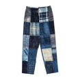 thumbnail image 1 of Lsque Indigo Patchwork Quilt Print Women's Pajama Pants, Lounge Pant - Comfortable Home Wear,Elastic Waistband, Stylish Design-X-Large, 1 of 9