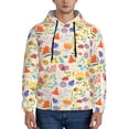 thumbnail image 1 of Lsque Insects In Plants Pattern Casual Men's Hoodie,Hooded Sweatshirt with Kangaroo Pocket,Pullover Hoodie-Small, 1 of 7