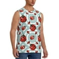 thumbnail image 1 of Lsque Insects Print Men's Cotton Blend Sleeveless Muscle Shirts (S-3XL)- Moisture Wicking, Odor Protection, UPF 30+,Large, 1 of 8