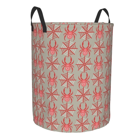 Lsque Insects Spiders pattern Laundry Hamper Basket, Tall Woven Rope Hamper Basket for Clothes, Lightweight Storage Basket, Collapsible Waterproof-Small