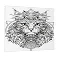 thumbnail image 1 of Lsque Intricate Cat Mandala Print Wall Art – Decorative Picture for Living Room, Bedroom, and Office (Horizontal), 1 of 6