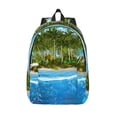 thumbnail image 1 of Lsque Island And Coral Reef Pattern Canvas Daypack, Durable Backpack, High-quality Versatile Backpack,Vintage Compact Backpack-Medium, 1 of 6