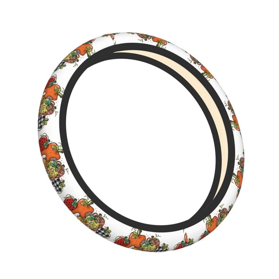 Lsque It'S Fall Y'All Ultra Soft Car Steering Wheel Cover for Women, Standard 15 inch Size for Truck Van SUV Auto