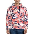 thumbnail image 1 of Lsque Japanese Cherry Blossoms Pattern Casual Men's Hoodie,Hooded Sweatshirt with Kangaroo Pocket,Pullover Hoodie-3X-Large, 1 of 7