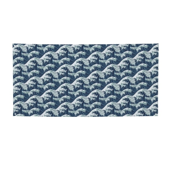 Lsque A Japanese Great Wave Pattern Party Banner, Festive Banner , Holiday Celebrations and Events for Carnival Birthday Party Festival Decorations-Small