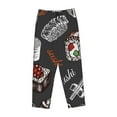 thumbnail image 1 of Lsque Japanese Sushi Hashi Print Women's Pajama Pants, Lounge Pant - Comfortable Home Wear,Elastic Waistband, Stylish Design-Large, 1 of 9