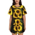 thumbnail image 1 of Lsque Japanese Were Blossoming Women's Short-Sleeved Pajama Set - 2 Piece Soft and Lightweight Sleepwear Set-4X-Large, 1 of 9