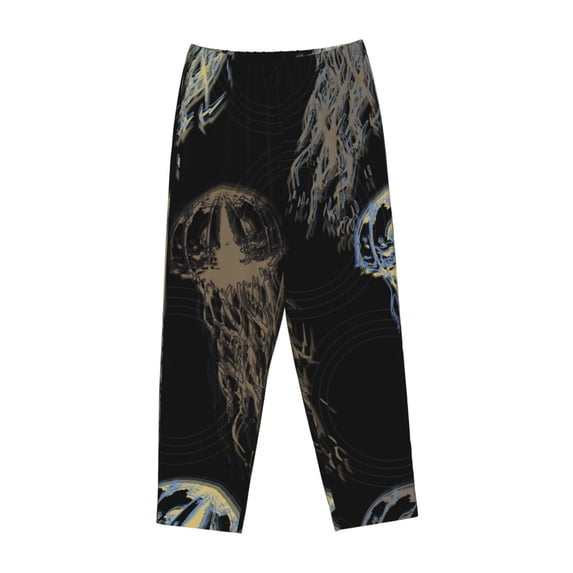 Lsque Jellyfish Print Women's Pajama Pants, Lounge Pant - Comfortable Home Wear,Elastic Waistband, Stylish Design-X-Large