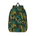 thumbnail image 1 of Lsque Jungle Leopard Yellow Pattern Canvas Daypack, Durable Backpack, High-quality Versatile Backpack,Vintage Compact Backpack-Medium, 1 of 6