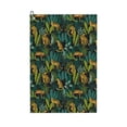 thumbnail image 1 of Lsque Jungle Leopard Yellow Premium Golf Towel - Ultra Absorbent and Quick Drying Microfiber Towel with Carabiner - Gift for Men -24" X 16", 1 of 8